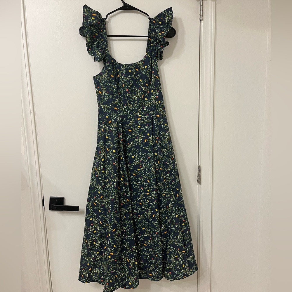 Hill House Daphne Dress Midnight Garden Cotton